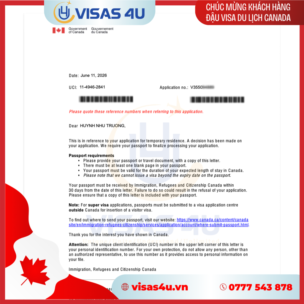 visa Canada 10 năm