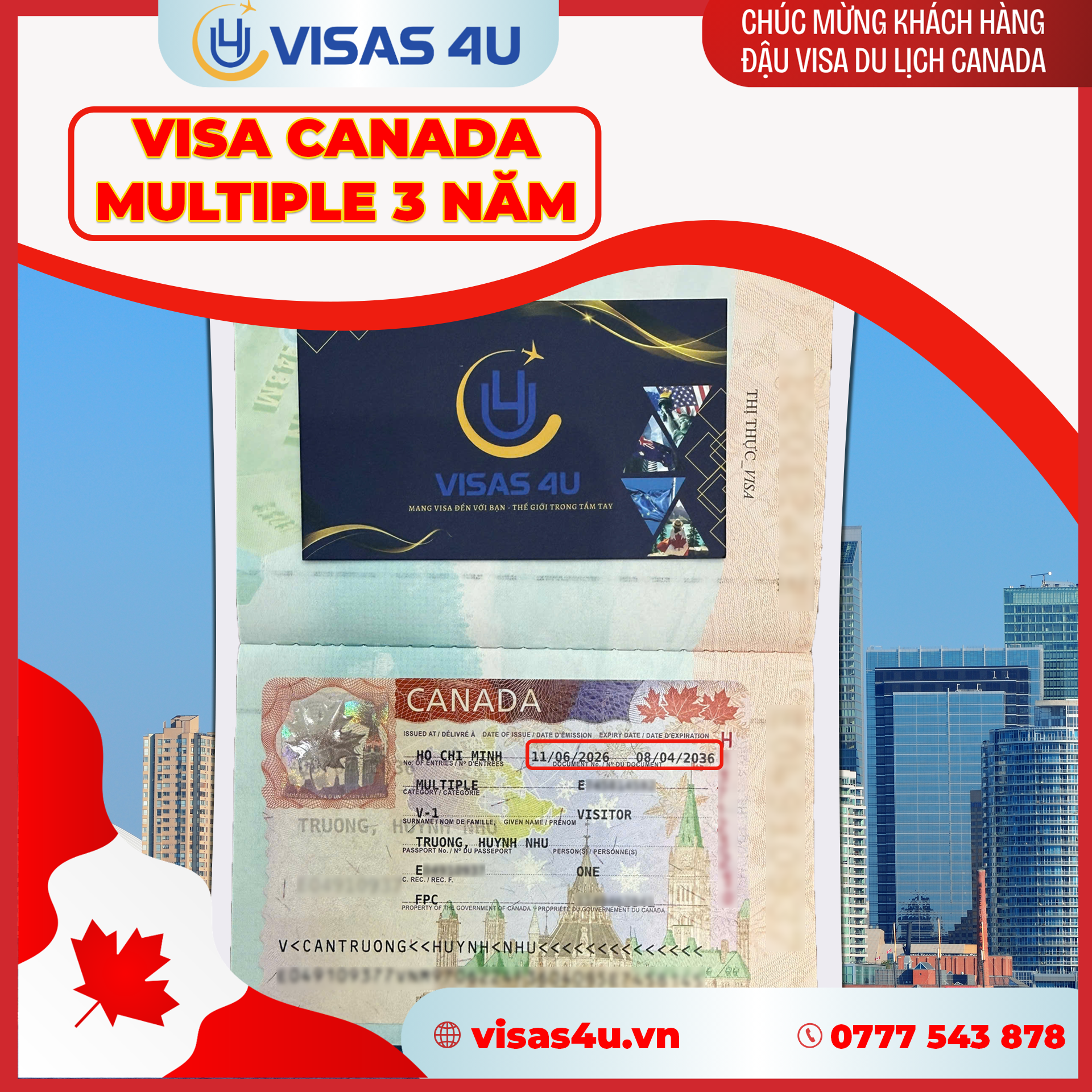 visa canada 10 năm